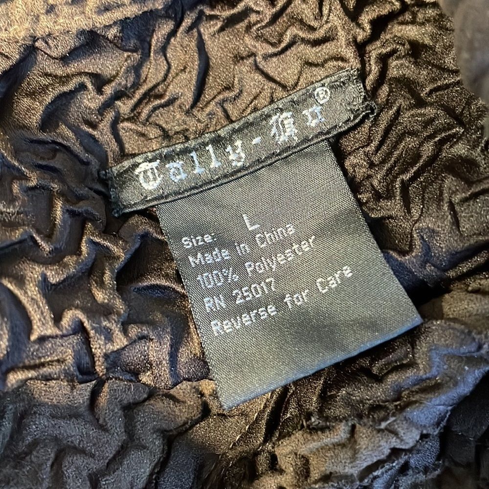Tally-Ho Brown Textured Faux Suede Jacket w/Appliqués L - Picture 6 of 7